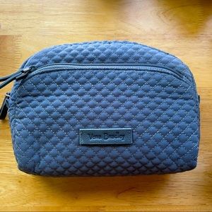 Vera Bradley Medium Cosmetic Gray Microfiber